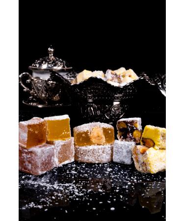 SAFRANTAT Special Mixed (Saffron-Pistachio-Hazelnut-Rose-Mastic) Safranbolu Turkish Delight (NET 410 GR)