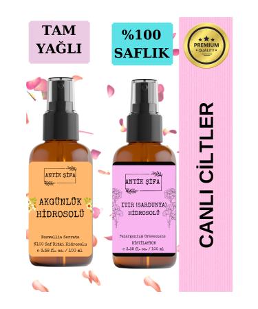 Ancient Healing Frankincense Water And Geranium Water (100ML 100ML) - Natural Frankincense Frankincense And Geranium Hydrosol