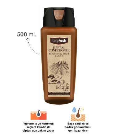 Deep Fresh Herbal Herbal Hair Conditioner Keratin Essence Dry and Damaged Hair 500 Ml & Herbal Herbal - Buy Online on GoSupps.com