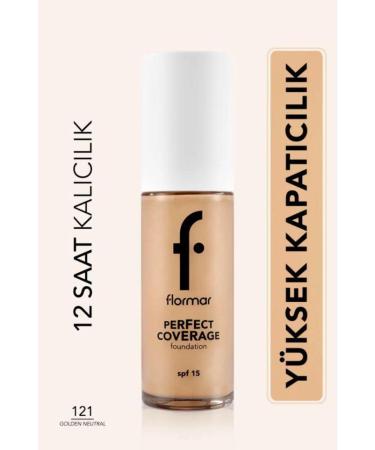 Flormar Perfect Coverage Intensive Coverage Water Based Foundation -121 Golden Natural