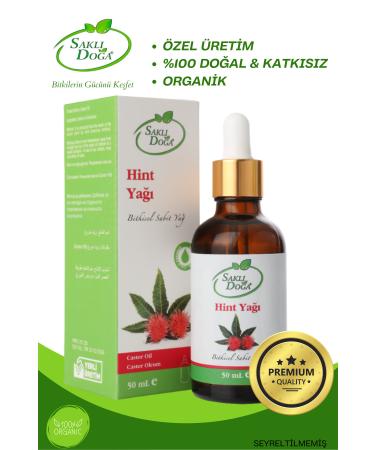 HIDDEN NATURE 0 Pure and Natural Castor Oil 50ml - Buy Online on GoSupps.com