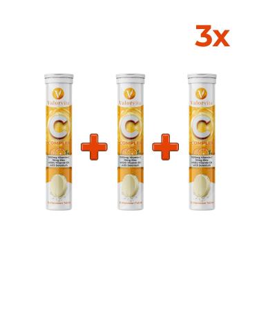 Tabder Pharmaceuticals and Chemicals San Valorvita C complex Vitamin C Zinc Selenium Vitamin D 3-pack