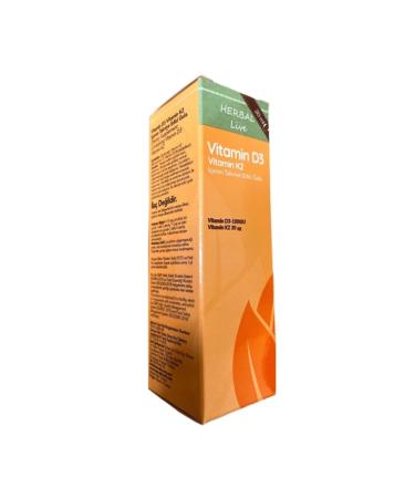 HerbalLive D3 + K2 Supplementary Vitamin 20 Ml Dropper Glass Bottle - Buy Online on GoSupps.com