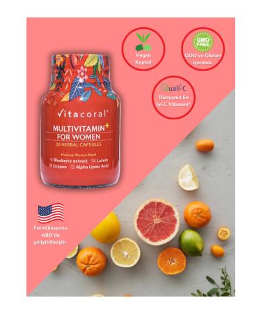 Vitacoral Multivitamin For Women 30 Herbal Capsules - Dietary Supplement Containing Vitamins and Minerals - Buy Online on GoSupps.com