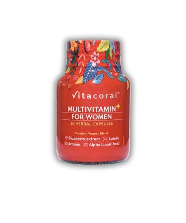 Vitacoral Multivitamin For Women 30 Herbal Capsules - Dietary Supplement Containing Vitamins and Minerals