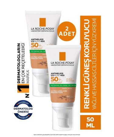 La Roche Posay Anthelios Xl Tinted Sun Gel Cream Spf50 50 ml 2 Pieces