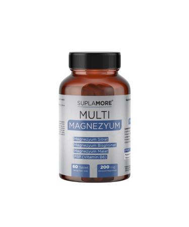 Suplamore Magnesium Bisglycinate Citrate Malate P5p 60 Tablets 3 Pack - Buy Online on GoSupps.com