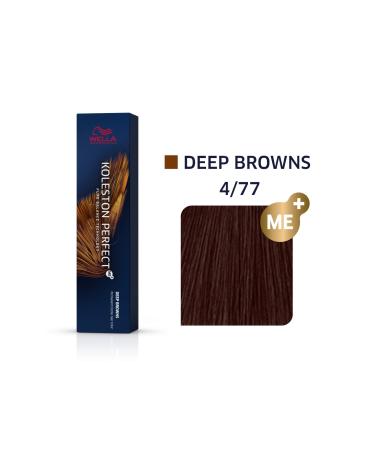 wella Professionals KOLESTON PERFECT ME+ 4/77 DEEP BROWNS LONG LASTING HAIR DYE 60 ML GKHAIR1319