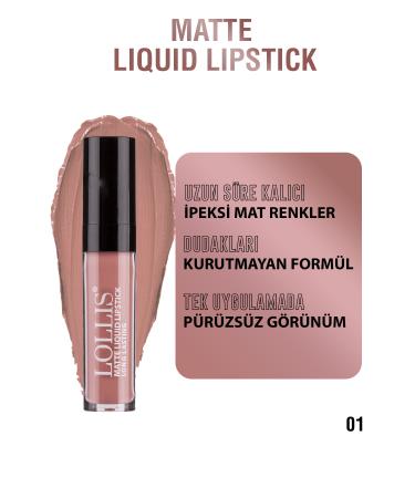 Lollis Matte Liquid Lipstick 01 /matte Liquid Lipstick 01 - Buy Online on GoSupps.com