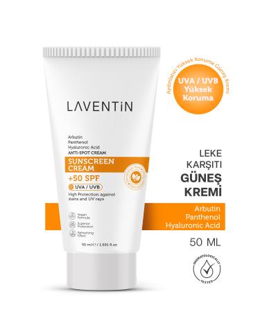 Laventin Anti-Spot - Brightening and Moisturizing High Protection Spf+50 Face and Body Sun Cream 50 Ml