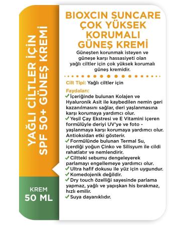Bioxcin Care Sun Cream Oily Skin Spf50 50 ml 2 Pieces - Buy Online on GoSupps.com
