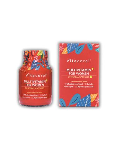 Vitacoral Multivitamin For Women 30 Herbal Capsules - Dietary Supplement Containing Vitamins and Minerals - Buy Online on GoSupps.com