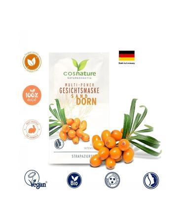 Cosnature Vegan Multi-Effect Sea Buckthorn Face Mask 2 X 8ml