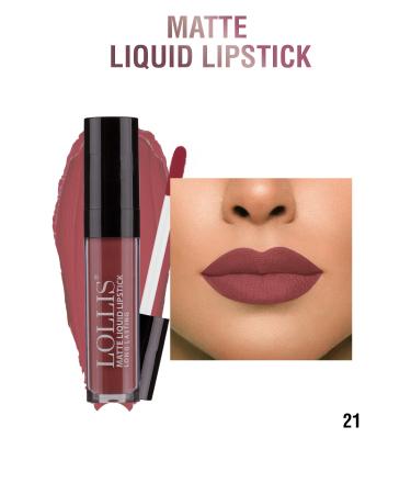 Lollis Matte Liquid Lipstick 21 / Matte Liquid Lipstick 21 - Buy Online on GoSupps.com