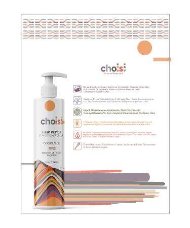 Choisi Nourishing and Repairing Conditioner Coconut Oil Hair Repair Conditioner Cream 250 ml - Buy Online on GoSupps.com