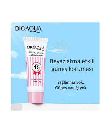BIOAQUA Niacinamide and Licorice Root Whitening Sunscreen Spf15 Moisturizing Cream 40 gr - Buy Online on GoSupps.com
