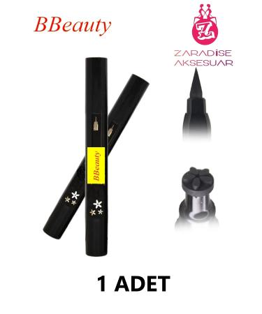 BBeauty Double Sided Flower / Crescent / Heart / Star Patterned Black Eyeliner Pen (1 PIECE)