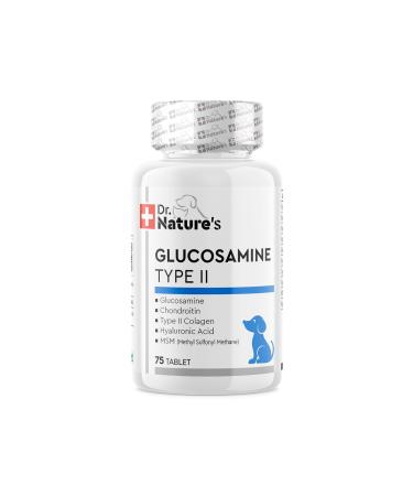 Dr. Nature's Drnatures DOG GLUCOSAMINE TYPE II Joint Support Nutritional Supplement for Dogs (75 Tablets) - Buy Online on GoSupps.com