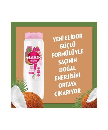 Elidor Nature's Energy Hair Care Shampoo Coconut Oil Repairing and Anti-Fray 400 ml - Buy Online on GoSupps.com