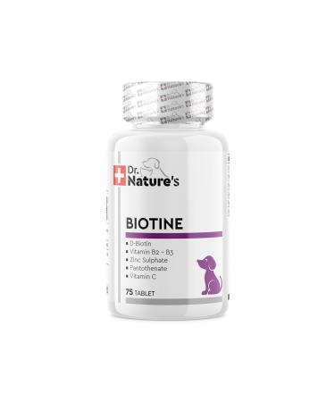 Dr. Nature's Drnatures Dog Biotin Skin and Fur Health Nutritional Supplement for Dogs (75 Tablets) - Buy Online on GoSupps.com