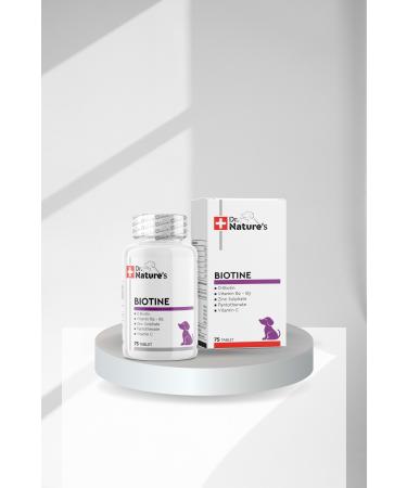 Dr. Nature's Drnatures Dog Biotin Skin and Fur Health Nutritional Supplement for Dogs (75 Tablets) - Buy Online on GoSupps.com