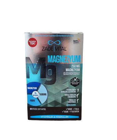 Zade Vital Magnesium Glycerophosphate 250 Mg 60 Capsules (1 BOX) - Buy Online on GoSupps.com