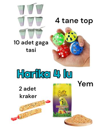 ozzipetshop Quik Winter Food 400 gr + Beak Stone + 2 crackers + 4 bird balls