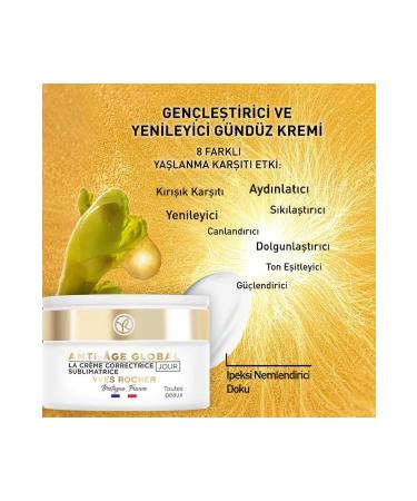 Yves Rocher Day Cream - Regenerating Anti-Aging Herbal Stem Cell Care / Anti-Age Global-50 ml - Buy Online on GoSupps.com