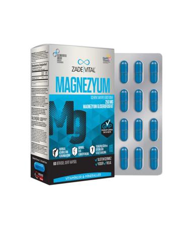 Zade Vital Magnesium Glycerophosphate 250 Mg 60 Capsules (1 BOX)