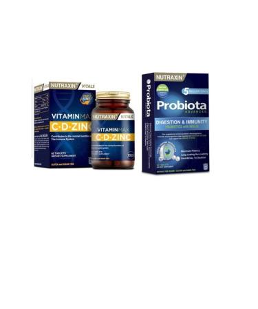 Nutraxin Vitamin Max (Cd-zinc) 60 Tablets + Probiota Advanced 60 Tablets