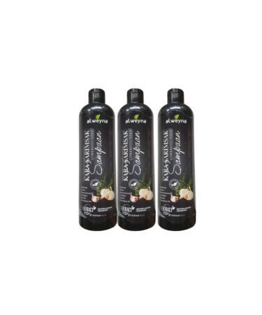 ALWEYNA Black Garlic & Black Cumin Extract Herbal Shampoo 400 Ml 3 Pieces
