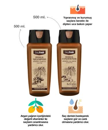 Deep Fresh Herbal Herbal Hair Conditioner Keratin Essence Dry and Damaged Hair 500 Ml & Herbal Herbal - Buy Online on GoSupps.com