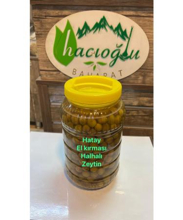 Hac o lu spice Hatay Local Green Halhali Olive Medium Size 2 Kg / 3 Liters
