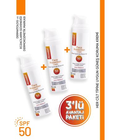 Dermoskin Face Protection Sunscreen Spf50 50ml 3-Pack Advantage Pack
