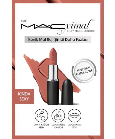 Mac M A CXIMAL MATTE L PST CK-K NDA SEXY-LONG LAST NG NOUR SH NG EFFECT VE L PST CK 3.5 G DEMBA3617