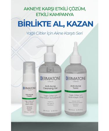 DERMATONE Anti-Acne Care Set for Oily Skin Cleansing Gel Cream and Tonic