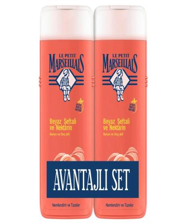 Nextpage Le Petit Marseillals Shower Gel 400ml 1+1 Advantage Pack White Peach and Nectar 636191 *6