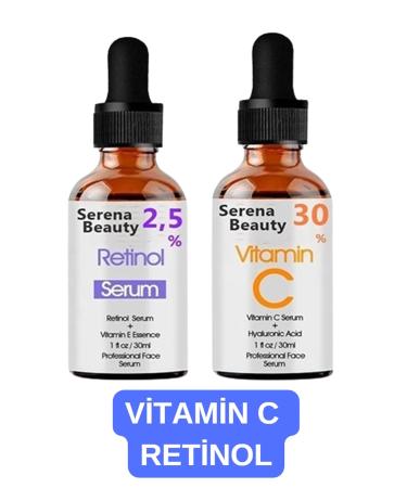 serena beauty Vitamin C Serum & Retinol Serum & Skin Blemishes & Pores & Brightener