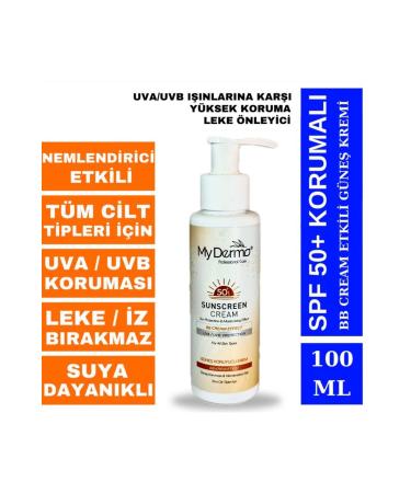 MY DERMO Spf50+ Protective Sun Cream 100 ML BB Cream Effective
