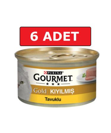 Gourmet Gold Minced Chicken Cat Canned Food 85 Gr 6 Pieces Wet Food
