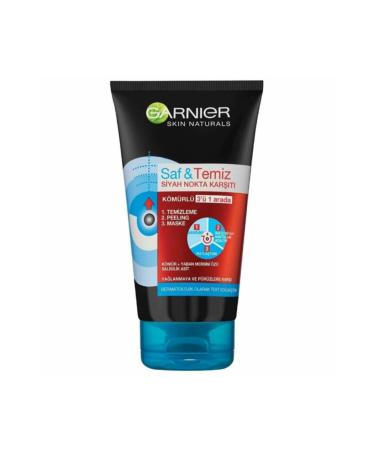 Garnier Pure & Clean Anti-Blackhead Charcoal 3 in 1 150 ml