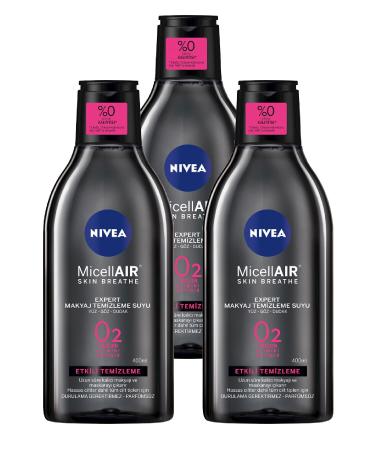 NIVEA Micellar Expert Dual Phase Waterproof Make-Up Remover Water 400 ml X 3 Pcs