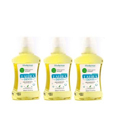 Fitoderman Lauradenti Anti-Plaque Breath Freshening Mouthwash 300 Mlx3 (3 PCS)