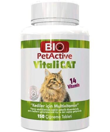 Bio PetActive Petactive Vitalicat Cat Multivitamin 150 Tablets