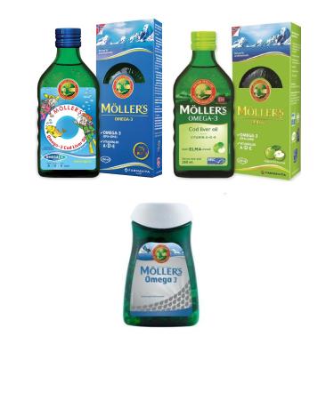 Mollers Omega-3 Fish Oil Liquid Form-tutti Frutti And Apple+omega-3 60 Capsules