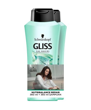 Gliss Nutri Balance Shampoo 2X360 Ml