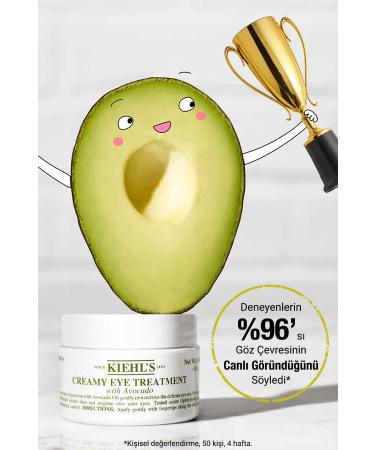 Kiehl's CREAMY EYE TREATMENT ANTI-FINE LINE EYE CREAM WITH AVOCADO 28 ML DEMBA3779 - Buy Online on GoSupps.com