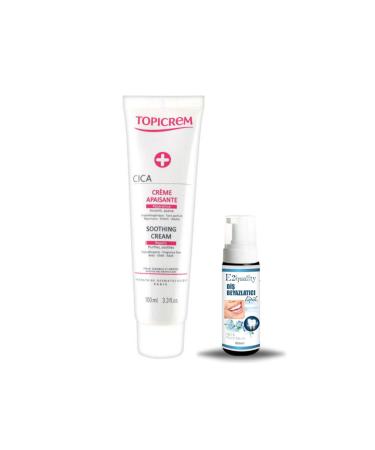 Topicrem Cica Soothing Cream - Moisturizing and Soothing Cream 100ml + Gift Teeth Whitening Foam