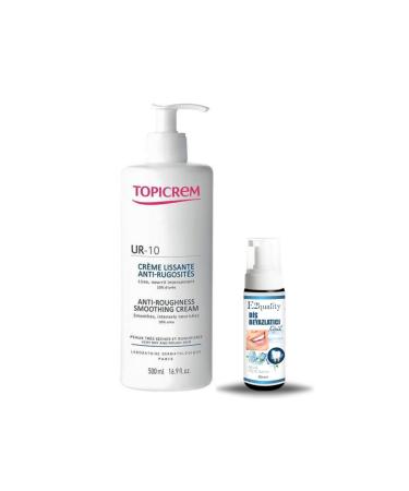 Topicrem UR-10 AntivRoughness Smoothing Cream - 500ml + Gift Teeth Whitening Foam