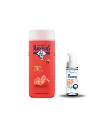 Le Petit Marseillais Mediterranean Strawberry 400 ml Shower Gel + Gift Teeth Whitening Foam